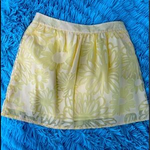 Yellow burnout Lilly Pulitzer skirt size 6